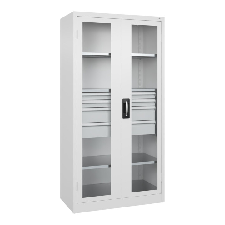 C+P Armoire à charges lourdes Acurado Pro 1950 x 1000 x 500 mm 9016/9016