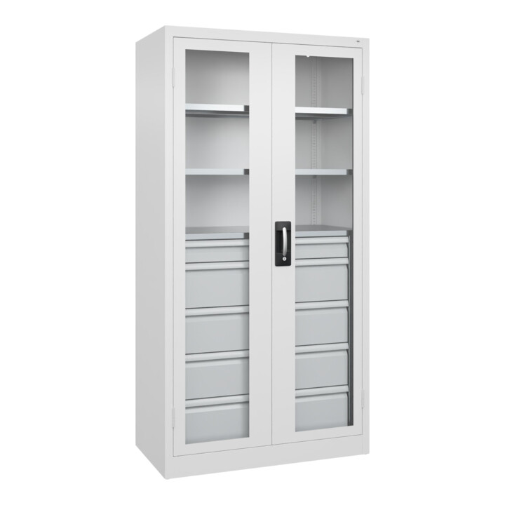 C+P Armoire à charges lourdes Acurado Pro 1950 x 1000 x 500 mm 9016/9016