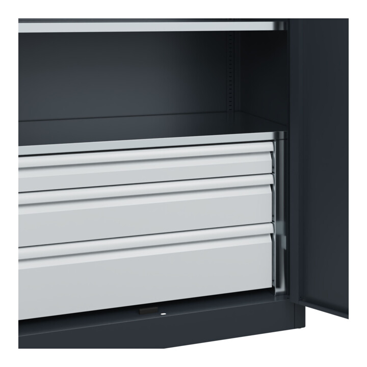 C+P Armoire à charges lourdes Acurado Pro 1950 x 1000 x 500 mm Anthracite