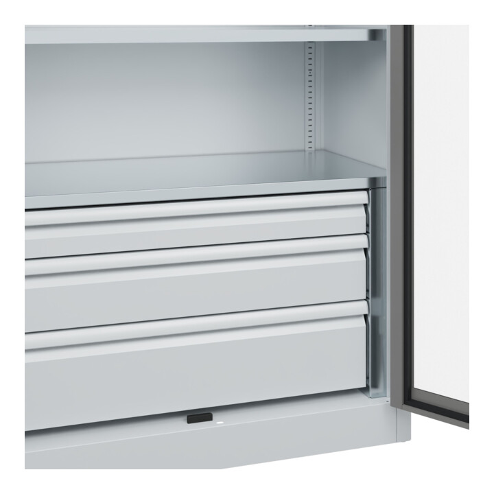 C+P Armoire à charges lourdes Acurado Pro 1950 × 1000 × 500 mm avec tiroirs