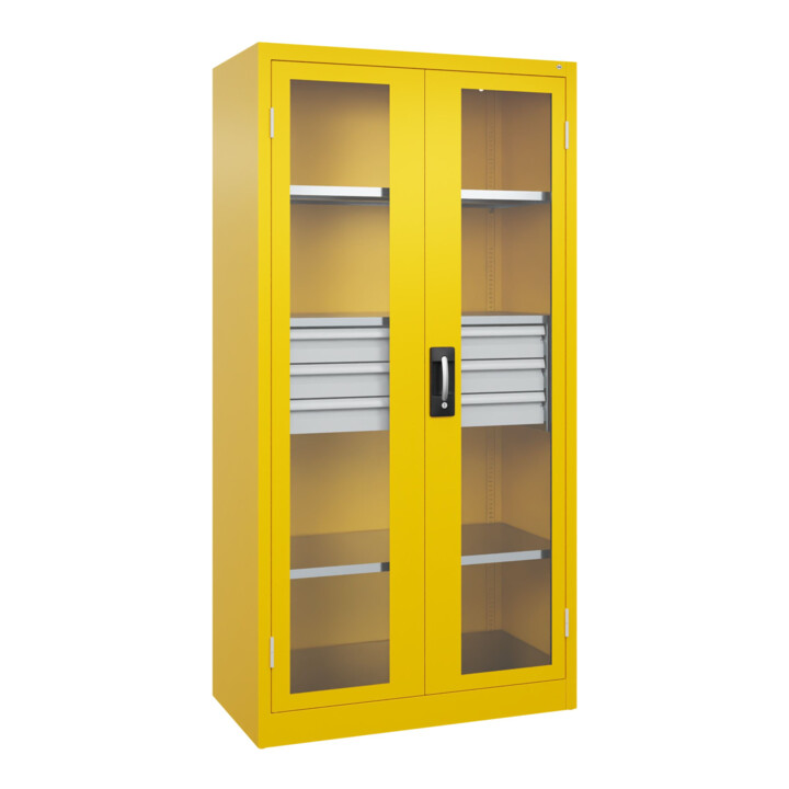C+P Armoire à charges lourdes Acurado Pro 1950 × 1000 × 500 mm avec tiroirs