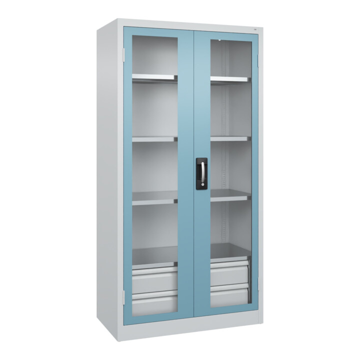 C+P Armoire à charges lourdes Acurado Pro 1950 x 1000 x 500 mm avec tiroirs