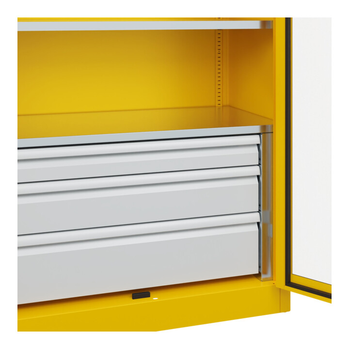 C+P Armoire à charges lourdes Acurado Pro 1950 x 1000 x 500 mm avec tiroirs