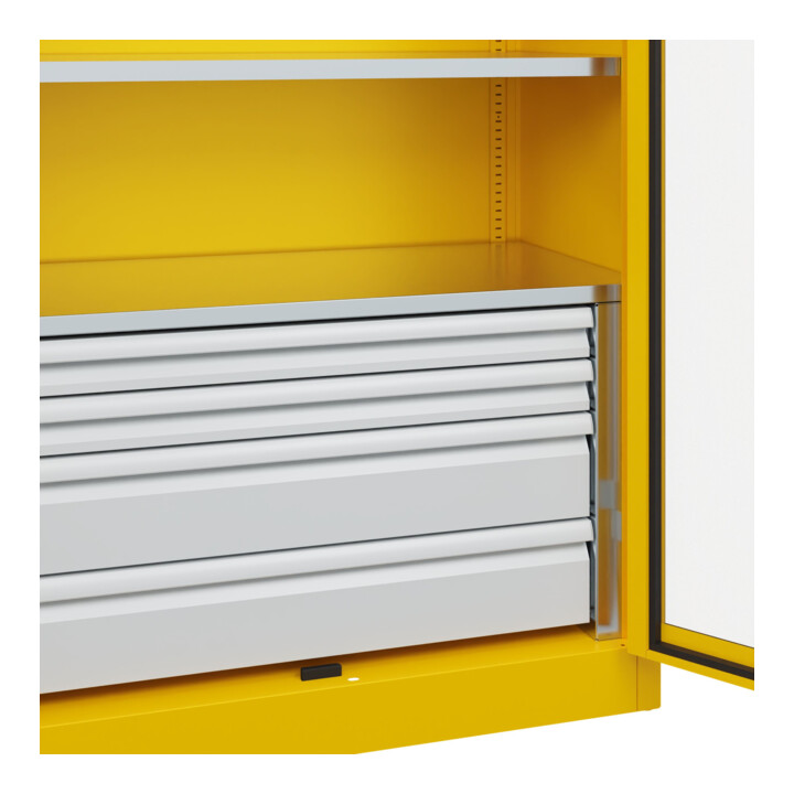 C+P Armoire à charges lourdes Acurado Pro 1950 x 1000 x 500 mm avec tiroirs