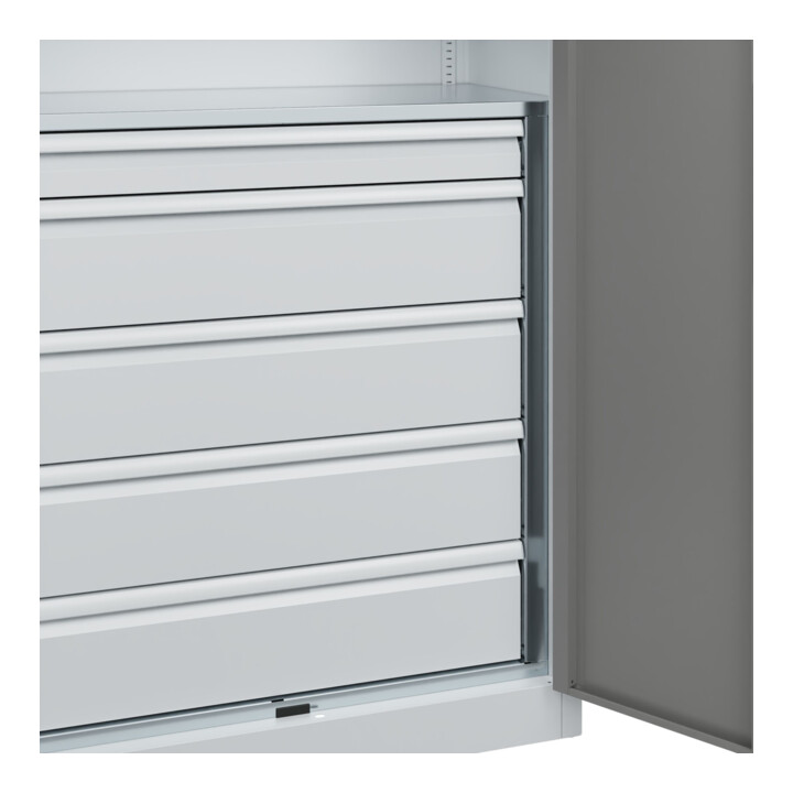 C+P Armoire à charges lourdes Acurado Pro 1950 x 1000 x 500 mm avec tiroirs