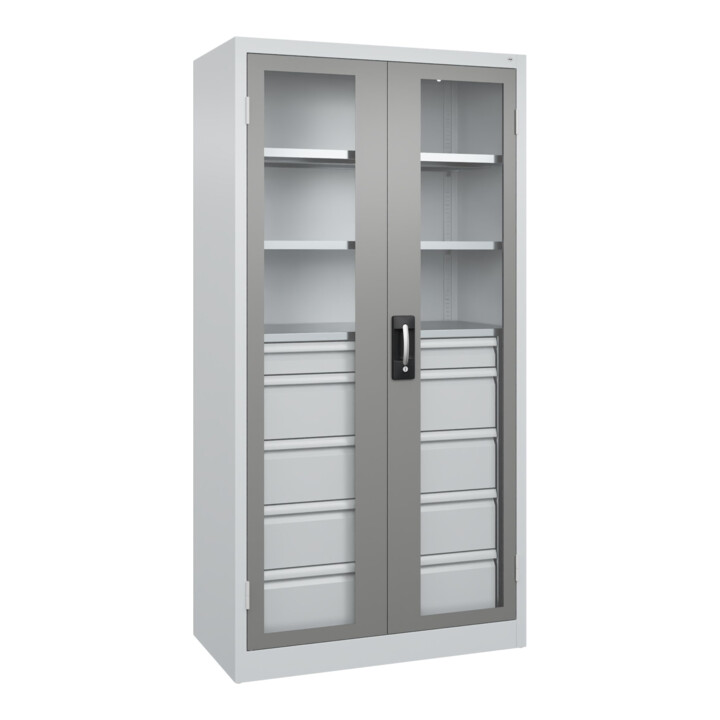 C+P Armoire à charges lourdes Acurado Pro 1950 × 1000 × 500 mm avec tiroirs