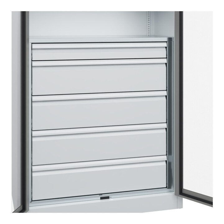 C+P Armoire à charges lourdes Acurado Pro 1950 × 1000 × 500 mm avec tiroirs