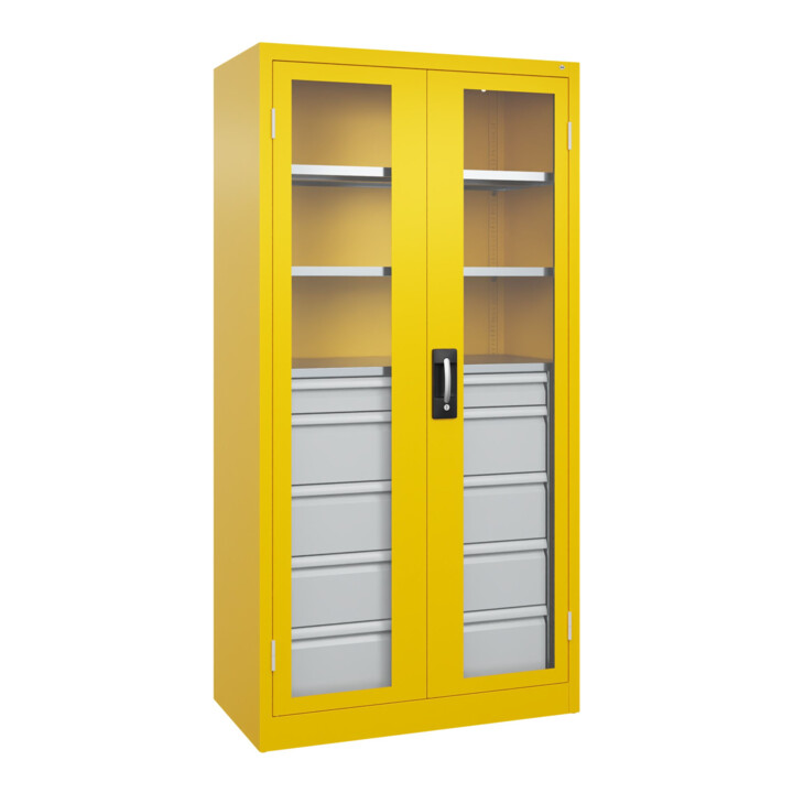 C+P Armoire à charges lourdes Acurado Pro 1950 × 1000 × 500 mm avec tiroirs