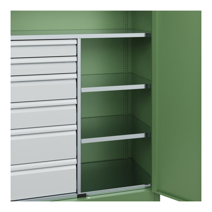 C+P Armoire à charges lourdes Acurado Pro 1950 x 1000 x 500 mm avec tiroirs