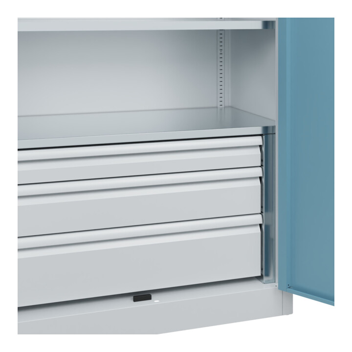 C+P Armoire à charges lourdes Acurado Pro 1950 × 1000 × 500 mm avec tiroirs