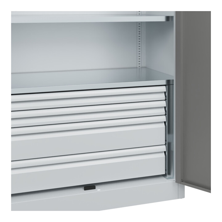 C+P Armoire à charges lourdes Acurado Pro 1950 × 1000 × 500 mm avec tiroirs