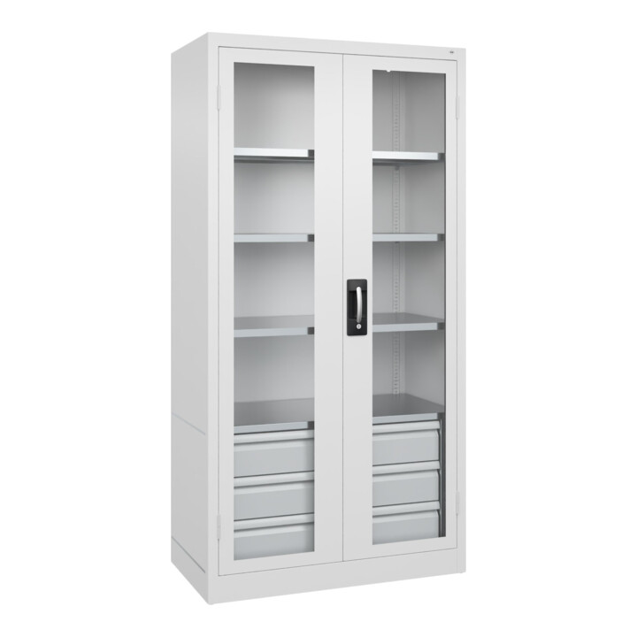 C+P Armoire à charges lourdes Acurado Pro 1950 x 1000 x 500 mm blanc