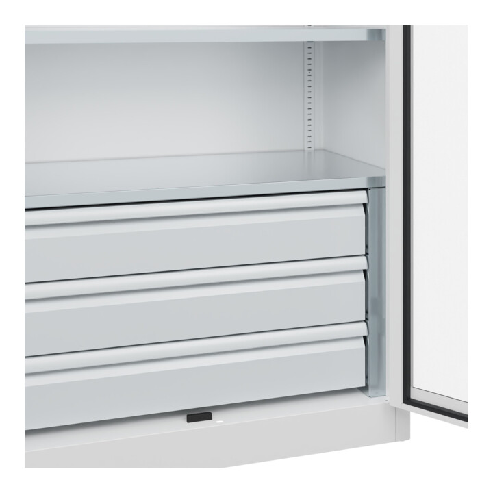 C+P Armoire à charges lourdes Acurado Pro 1950 x 1000 x 500 mm blanc