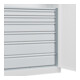 C+P Armoire à charges lourdes Acurado Pro 1950 x 1000 x 500 mm blanc