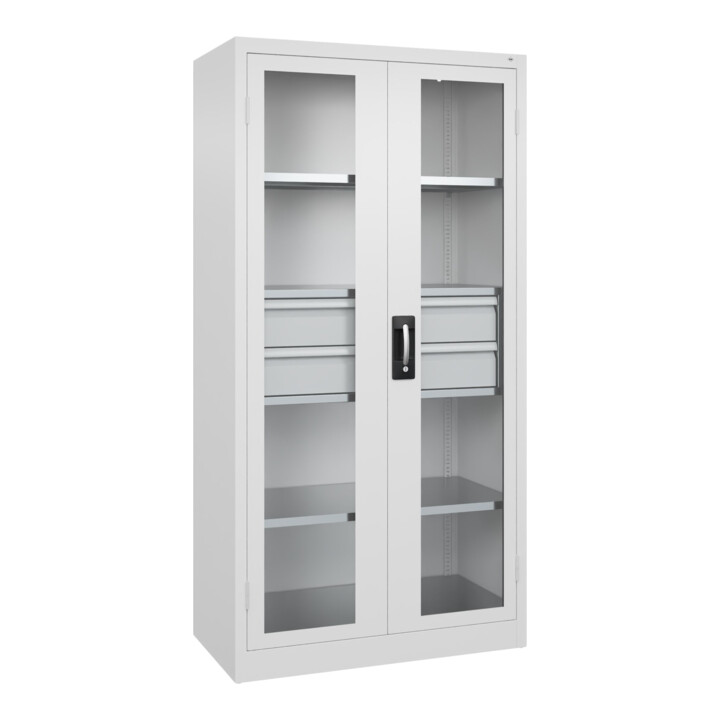 C+P Armoire à charges lourdes Acurado Pro 1950 x 1000 x 500 mm blanc
