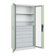 C+P Armoire à charges lourdes Acurado Pro 1950 x 1000 x 500 mm blanc/vert