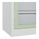 C+P Armoire à charges lourdes Acurado Pro 1950 x 1000 x 500 mm blanc/vert