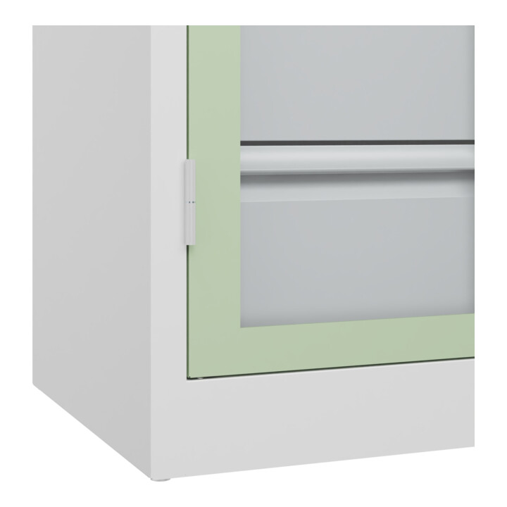 C+P Armoire à charges lourdes Acurado Pro 1950 x 1000 x 500 mm blanc/vert