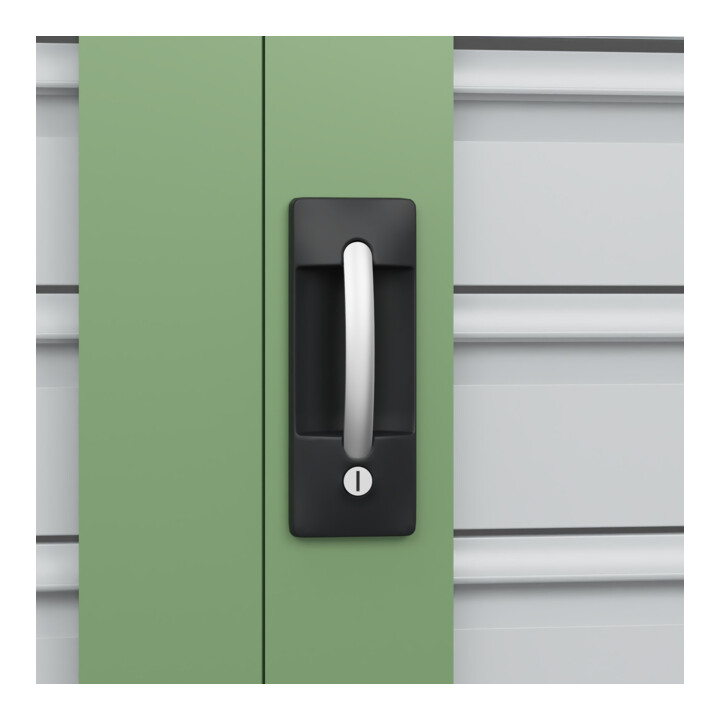C+P Armoire à charges lourdes Acurado Pro 1950 x 1000 x 500 mm gris/vert