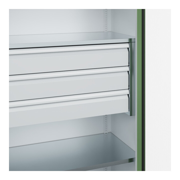 C+P Armoire à charges lourdes Acurado Pro 1950 x 1000 x 500 mm gris/vert