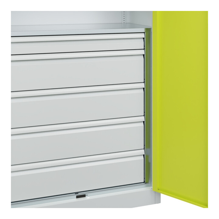 C+P Armoire à charges lourdes Acurado Pro 1950 x 1000 x 500 mm gris/vert
