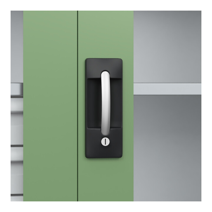 C+P Armoire à charges lourdes Acurado Pro 1950 x 1000 x 500 mm gris/vert