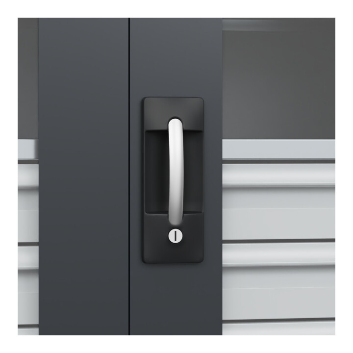 C+P Armoire à charges lourdes Acurado Pro 1950 × 1000 × 500 mm noir-gris