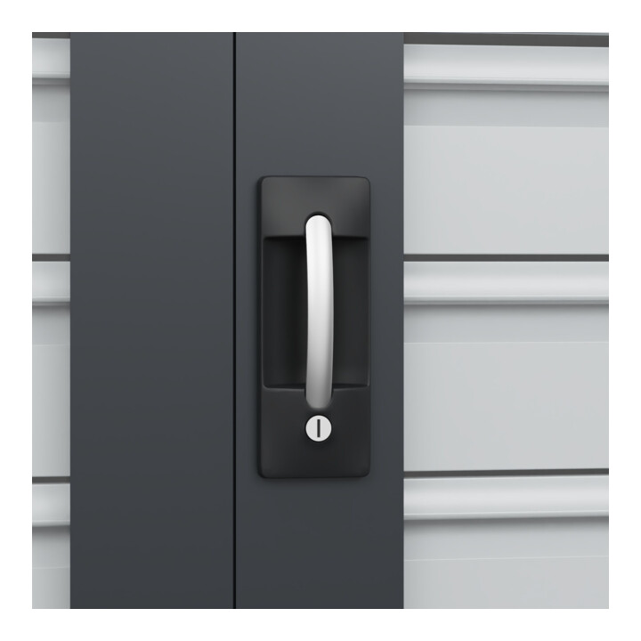 C+P Armoire à charges lourdes Acurado Pro 1950 × 1000 × 500 mm noir-gris
