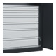 C+P Armoire à charges lourdes Acurado Pro 1950 × 1000 × 500 mm noir-gris