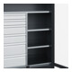 C+P Armoire à charges lourdes Acurado Pro 1950 × 1000 × 500 mm noir-gris