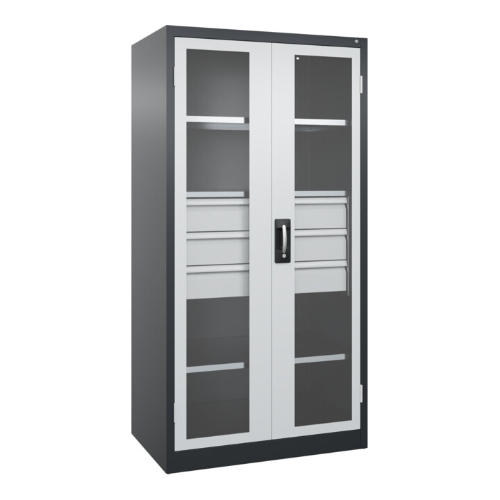 C+P Armoire à charges lourdes Acurado Pro 1950 x 1000 x 600 mm 7021/7035