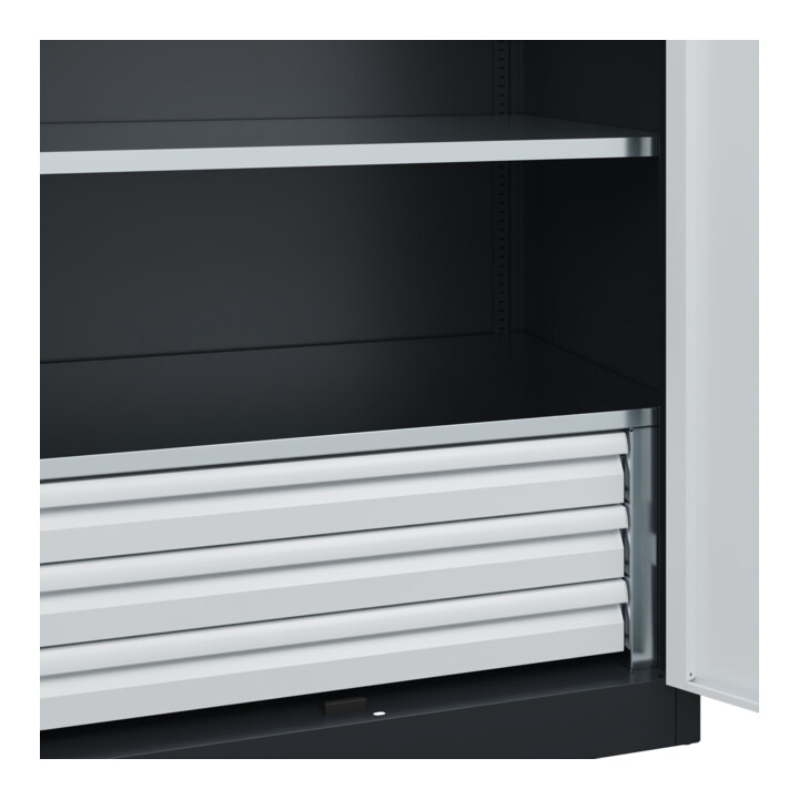 C+P Armoire à charges lourdes Acurado Pro 1950 x 1000 x 600 mm 7021/7035