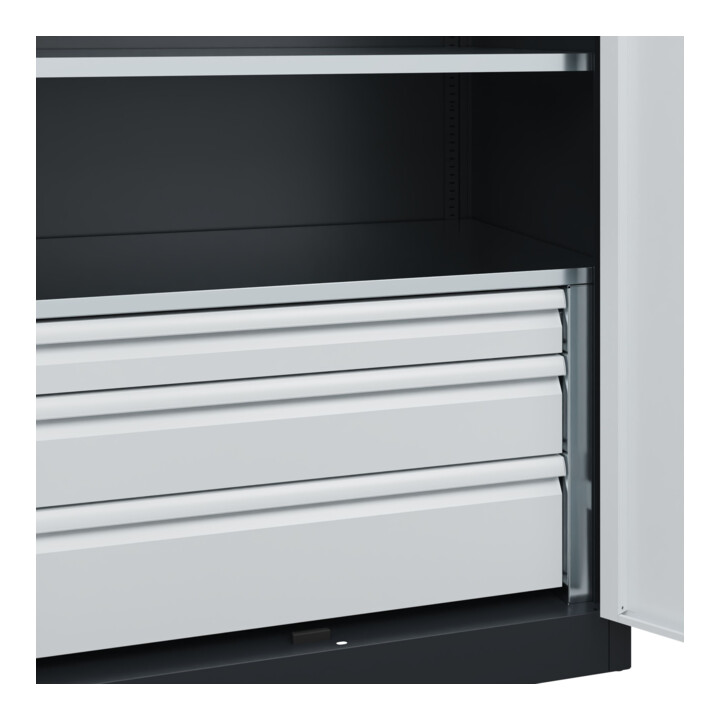 C+P Armoire à charges lourdes Acurado Pro 1950 x 1000 x 600 mm 7021/7035