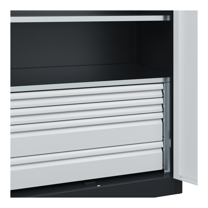 C+P Armoire à charges lourdes Acurado Pro 1950 x 1000 x 600 mm 7021/7035