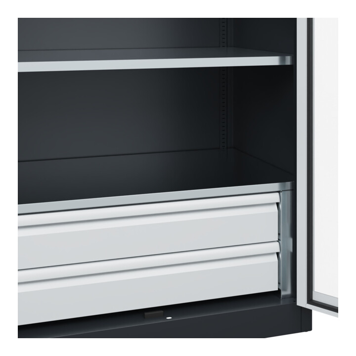 C+P Armoire à charges lourdes Acurado Pro 1950 x 1000 x 600 mm 7021/7035