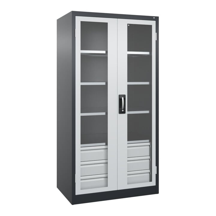 C+P Armoire à charges lourdes Acurado Pro 1950 x 1000 x 600 mm 7021/7035