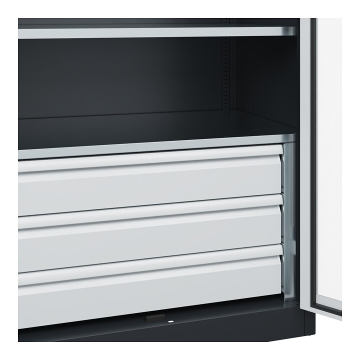 C+P Armoire à charges lourdes Acurado Pro 1950 x 1000 x 600 mm 7021/7035