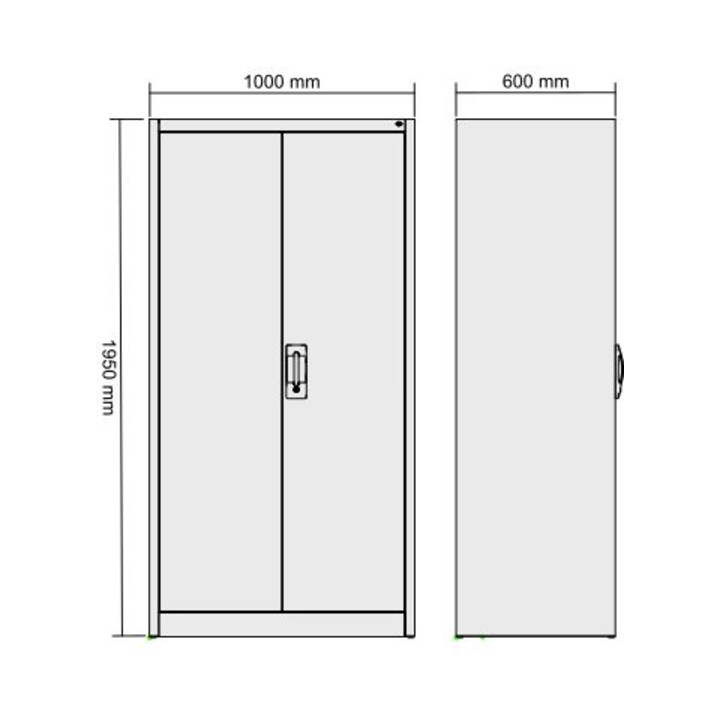 C+P Armoire à charges lourdes Acurado Pro 1950 x 1000 x 600 mm 7035/1004