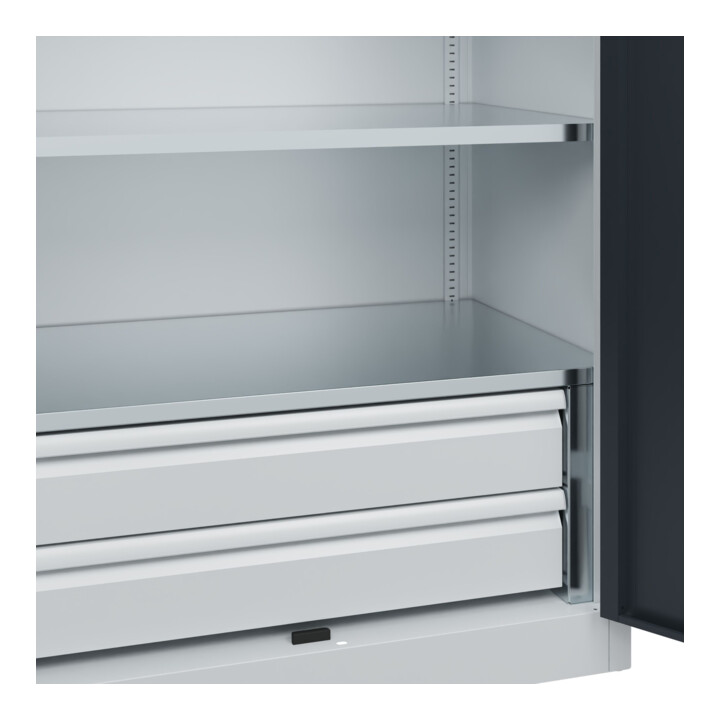 C+P Armoire à charges lourdes Acurado Pro 1950 x 1000 x 600 mm 7035/7016