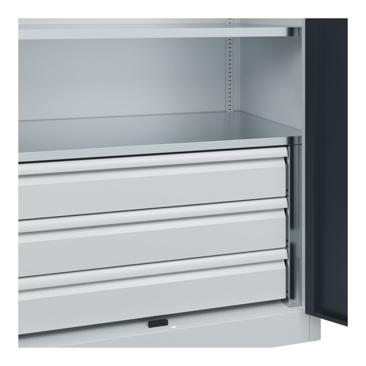 C+P Armoire à charges lourdes Acurado Pro 1950 x 1000 x 600 mm 7035/7016