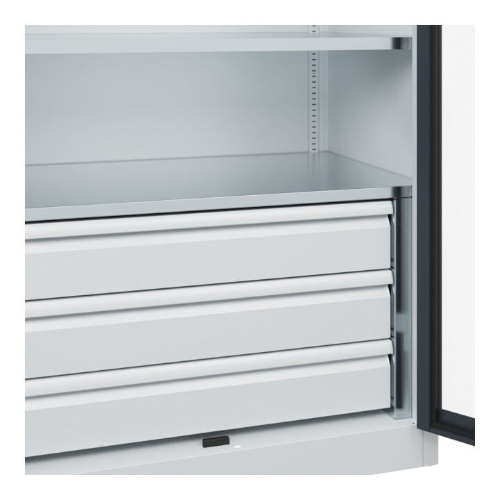 C+P Armoire à charges lourdes Acurado Pro 1950 x 1000 x 600 mm 7035/7016