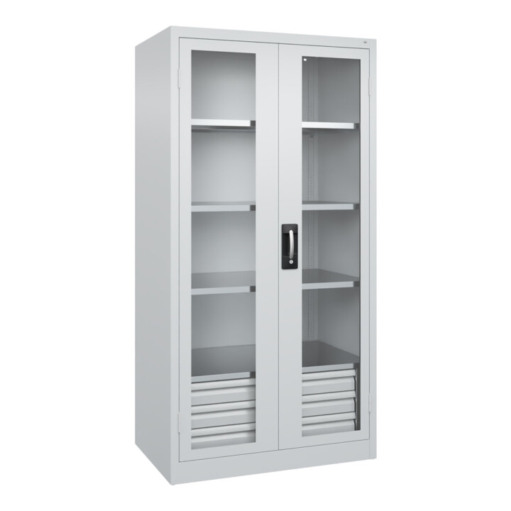 C+P Armoire à charges lourdes Acurado Pro 1950 x 1000 x 600 mm 7035/7035