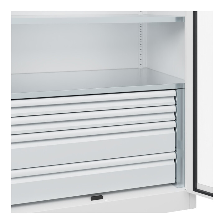 C+P Armoire à charges lourdes Acurado Pro 1950 x 1000 x 600 mm 9016/9016