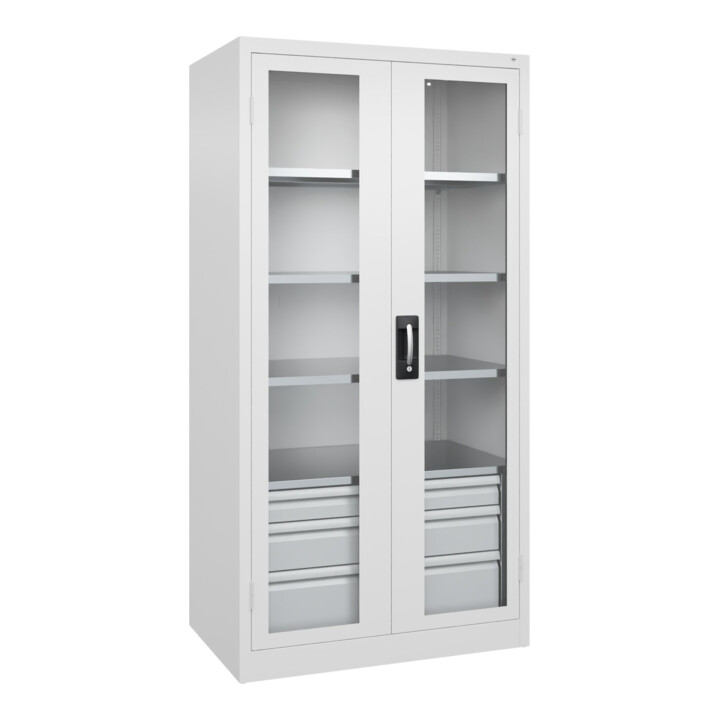 C+P Armoire à charges lourdes Acurado Pro 1950 x 1000 x 600 mm 9016/9016