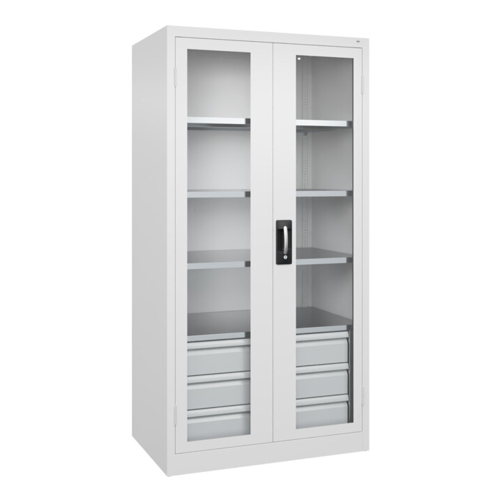 C+P Armoire à charges lourdes Acurado Pro 1950 x 1000 x 600 mm 9016/9016
