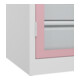 C+P Armoire à charges lourdes Acurado Pro 1950 x 1000 x 600 mm blanc/rose