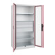 C+P Armoire à charges lourdes Acurado Pro 1950 x 1000 x 600 mm blanc/rose