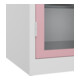 C+P Armoire à charges lourdes Acurado Pro 1950 x 1000 x 600 mm blanc/rose