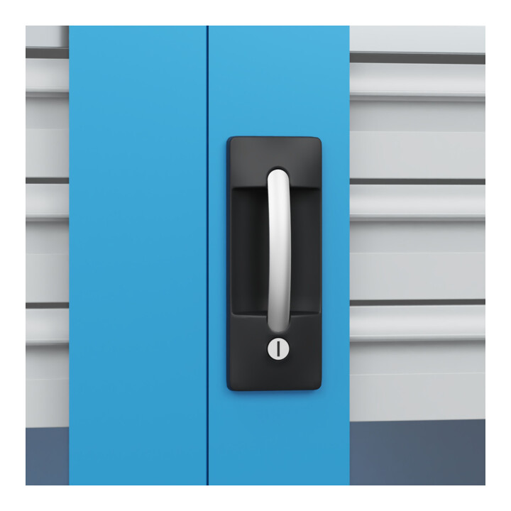 C+P Armoire à charges lourdes Acurado Pro 1950 × 1000 × 600 mm bleu