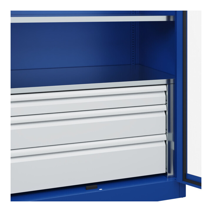 C+P Armoire à charges lourdes Acurado Pro 1950 × 1000 × 600 mm bleu